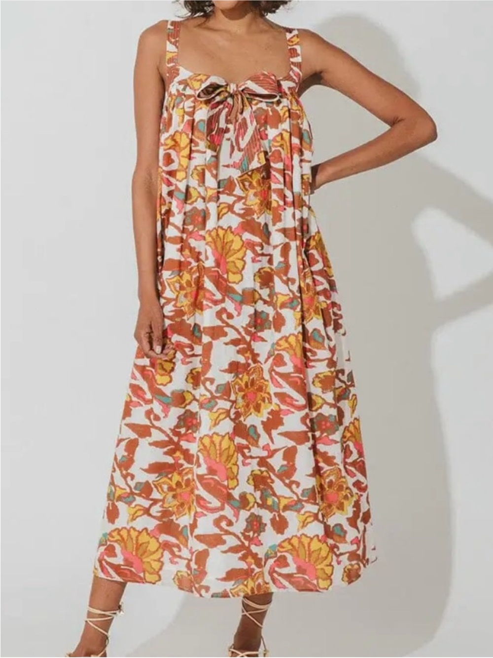 Cleobella NWT Floral Tie-Front Maxi Dress